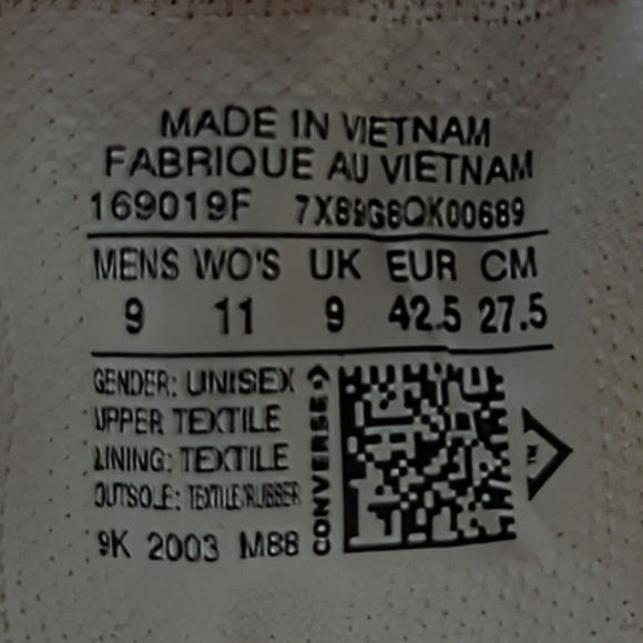 Converse All Star Rainbow Tie Dye Low Top Sneakers Trainers Women's Size 11 - Picture 13 of 13